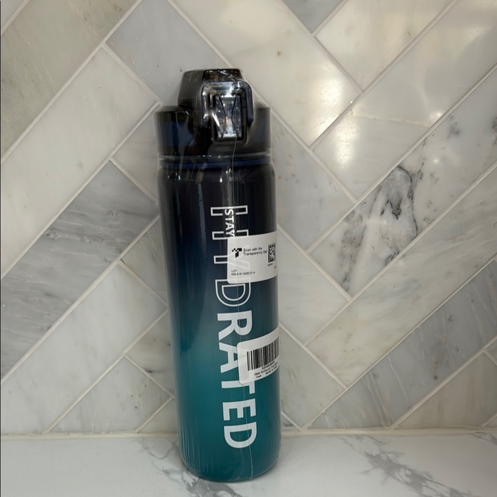 Gradient Blue Water Bottle